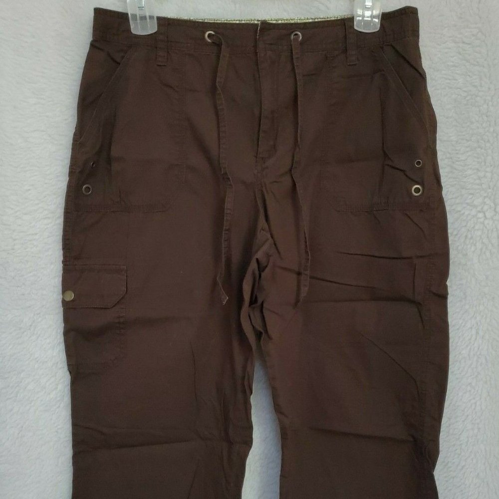 Basic Editions Brown Cargo Capri Pants Size L